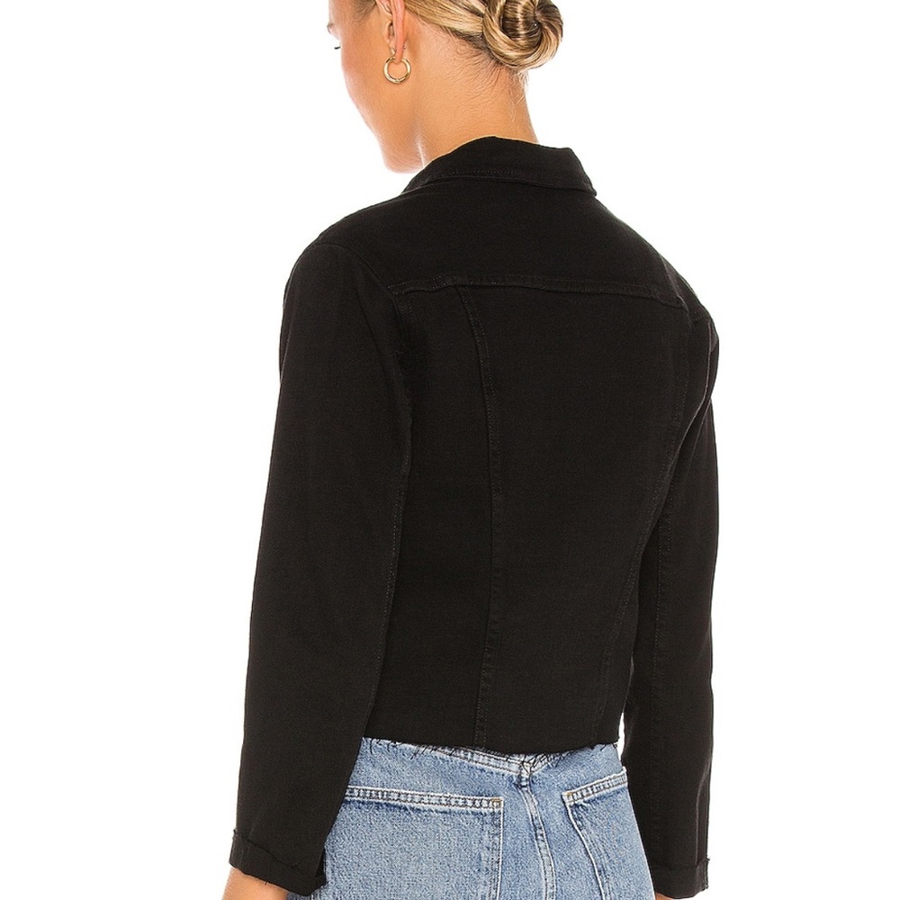 L’Agence Women's Black Denim Jacket - Picture 2 of 4